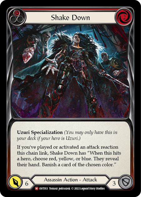 Image of the card for Shake Down (Red)