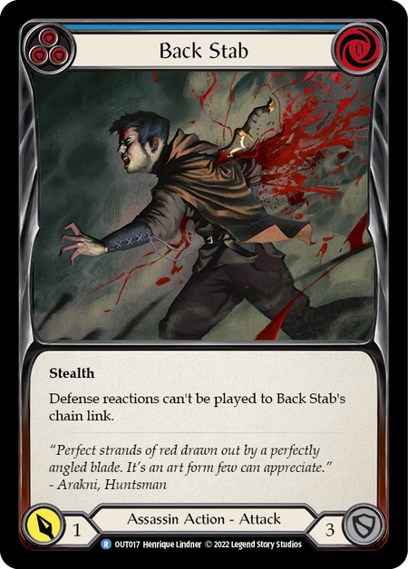 Image of the card for Back Stab (Blue)