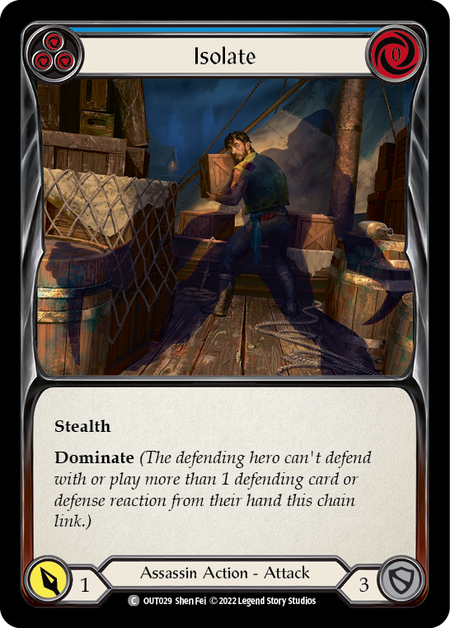 Image of the card for Isolate (Blue)