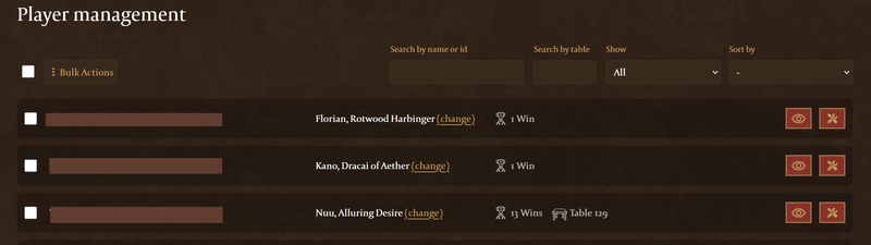 Player management - GEM