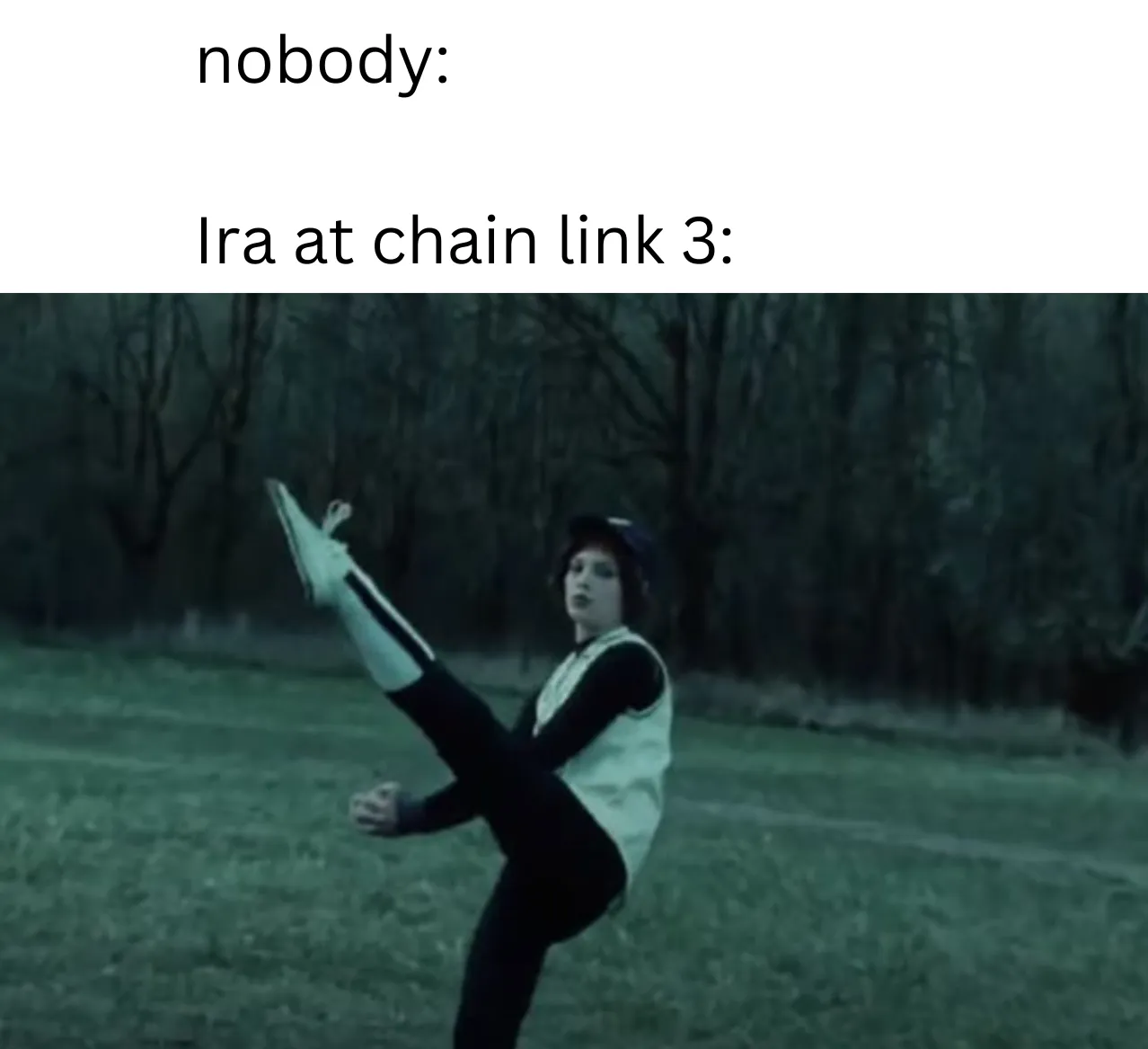 nobody Ira at chain link 3