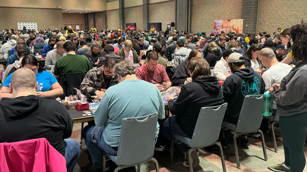 Players playing in round 1 of the Ravenous Rabble Sealed Event